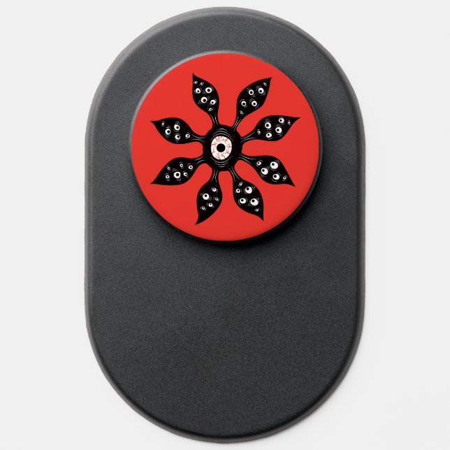 Horror Eyes Goth Witchy Monster On Red PopSocket (Popsocket)