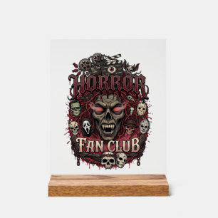 Horror Fan Club Halloween Demon Face Skulls Film R Acrylic Sign