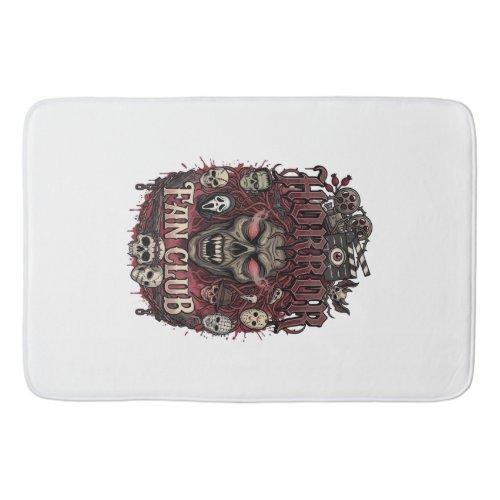 Horror Fan Club Halloween Demon Face Skulls Film R Bath Mat