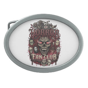 Horror Fan Club Halloween Demon Face Skulls Film R Belt Buckle