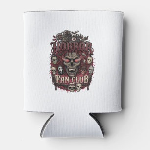 Horror Fan Club Halloween Demon Face Skulls Film R Can Cooler