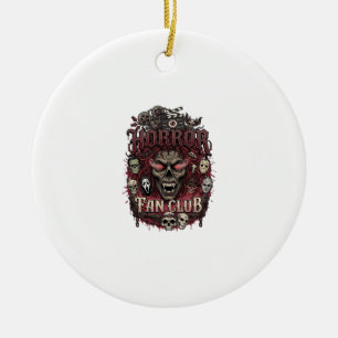 Horror Fan Club Halloween Demon Face Skulls Film R Ceramic Ornament