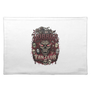 Horror Fan Club Halloween Demon Face Skulls Film R Cloth Placemat
