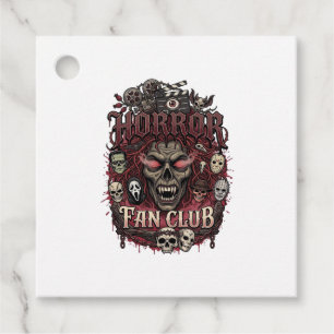 Horror Fan Club Halloween Demon Face Skulls Film R Favor Tags