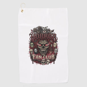 Horror Fan Club Halloween Demon Face Skulls Film R Golf Towel