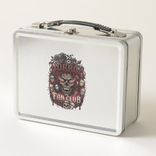 Horror Fan Club Halloween Demon Face Skulls Film R Metal Lunch Box