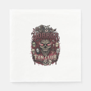 Horror Fan Club Halloween Demon Face Skulls Film R Napkins
