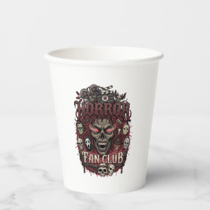 Horror Fan Club Halloween Demon Face Skulls Film R Paper Cups