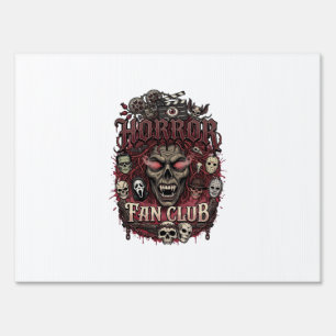 Horror Fan Club Halloween Demon Face Skulls Film R Sign