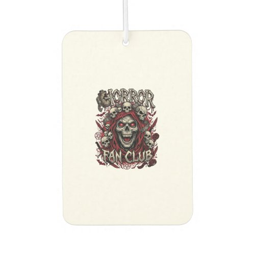 Horror Fan Club Halloween Screaming Skull Red Hood Air Freshener