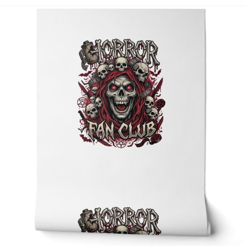 Horror Fan Club Halloween Screaming Skull Red Hood Wallpaper