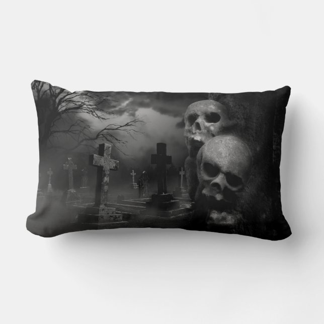 Horror Fans - Gothic Graveyard Lumbar Pillow (Front)
