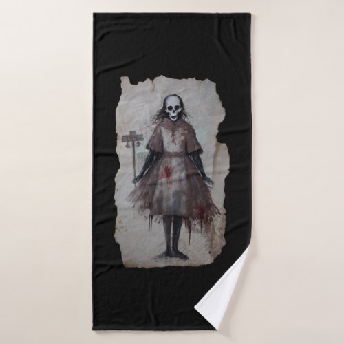 Horror Gift Zombie Goth Gothic Vodoo Puppe Bath Towel