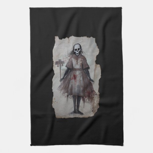 Horror Gift Zombie Goth Gothic Vodoo Puppe Kitchen Towel
