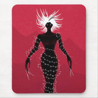 Horror Gothic Macabre Creepy Demon Woman Mouse Pad