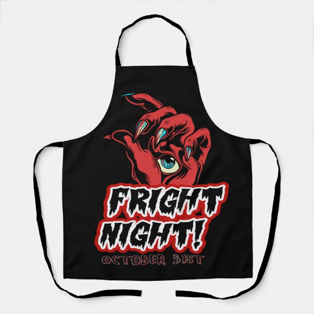 Horror Halloween Apron - Bloody Fright Night Gift (Front)