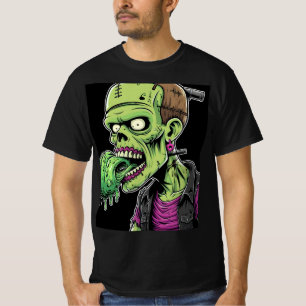Horror Halloween Zombie: Frankenstein's Pizza  T-Shirt