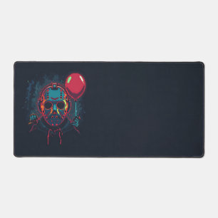 Horror Icons Neon Pixel Art Desk Mat