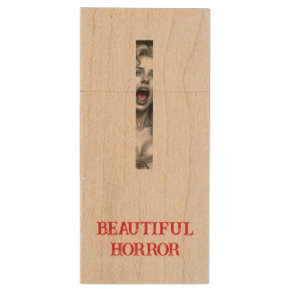 Horror Image Wood Flash Drive