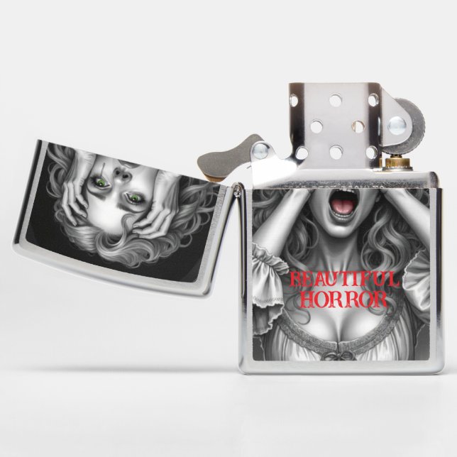 Horror Image Zippo Lighter (Opened)