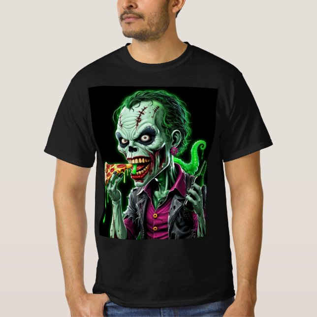 Horror joker Zombie: Feed Me Flesh T-Shirt (Front)