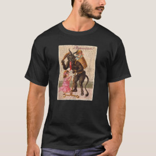 Horror Krampus Christmas Vintage Art Creepy Evil S T-Shirt