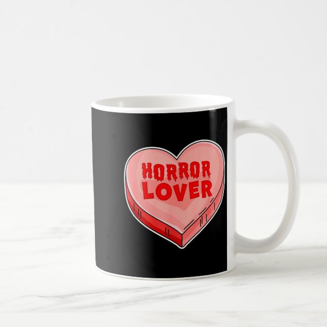 Horror Lover Candy Heart Valentines Day Halloween  Coffee Mug (Right)