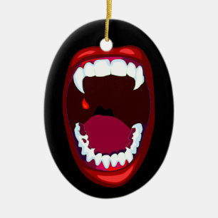 Horror Mouth Vampire Teeth Fangs Ornament