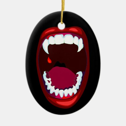 Horror Mouth Vampire Teeth Fangs Ornament