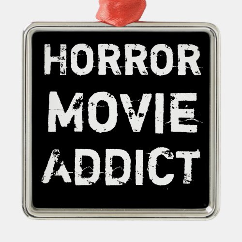 Horror Movie Addict Black Christmas Ornament