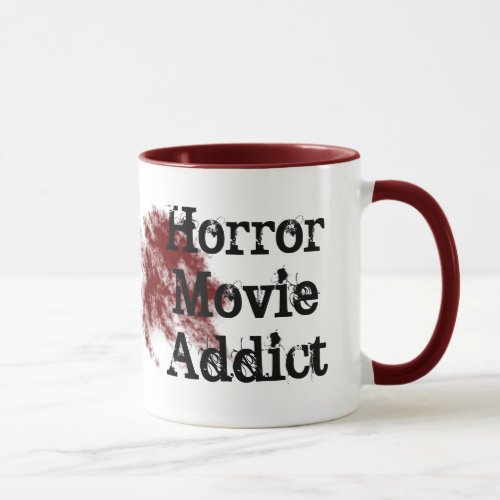 horror movie addict mug