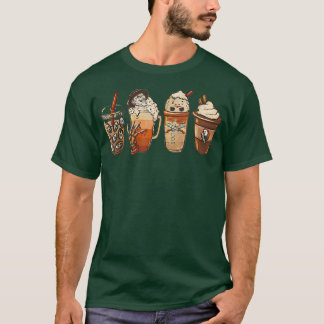Horror Movie And Coffee Halloween Spooky Season Co T-Shirt