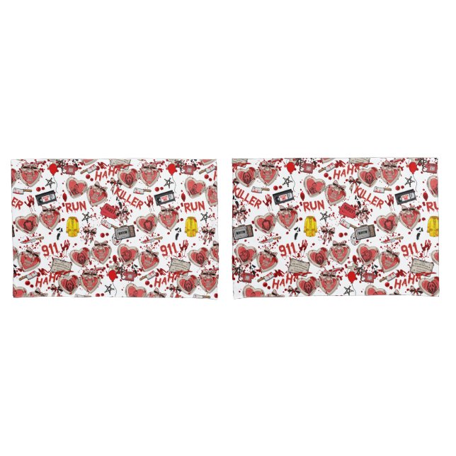 Horror Movie Blood Splatter Pillowcases (Front-Set)