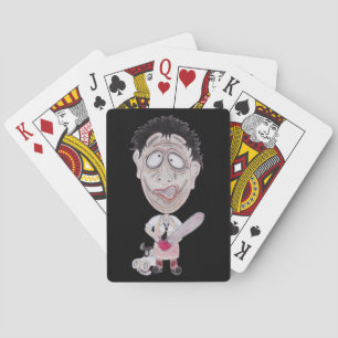Horror Movie Butcher Funny Caricature Playing Card