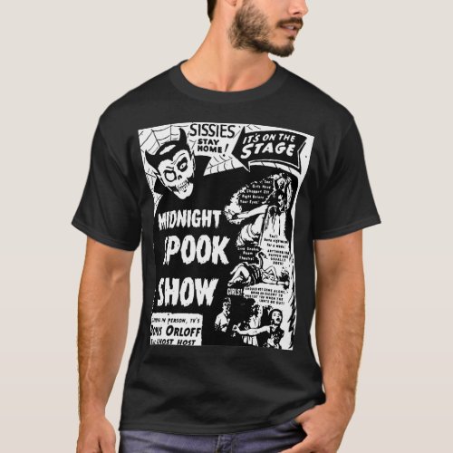 Horror Movie Fans  Spook Show  Retro Aesthetic T_Shirt