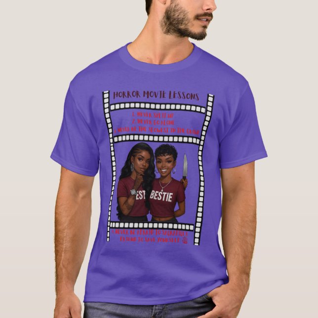 HORROR MOVIE LESSONS vintage T-Shirt (Front)