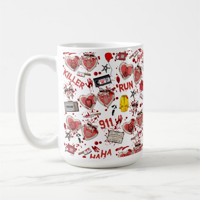 Horror Movie Lover Blood Splatter Mug Cup (Left)