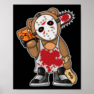 Horror Movie Monster Lazy Halloween Costume Funny Poster