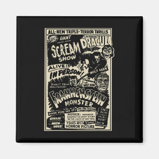 Horror Movie Monster Mummy Dracula Werewolf Franke Magnet