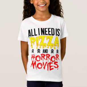Horror Movie Pizza All I Need Halloween  T-Shirt