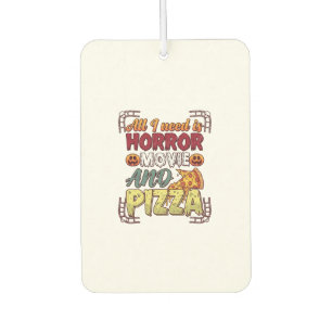 Horror Movie Pizza Halloween Pumpkin Skull Slice_1 Air Freshener