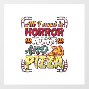 Horror Movie Pizza Halloween Pumpkin Skull Slice_1 Floor Decals