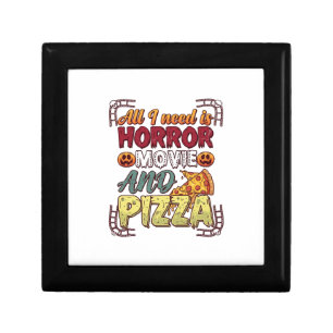 Horror Movie Pizza Halloween Pumpkin Skull Slice_1 Gift Box