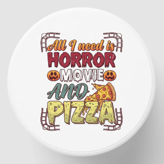 Horror Movie Pizza Halloween Pumpkin Skull Slice_1 Mini Candle Favors