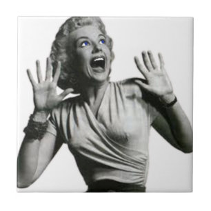 Horror Movie Screamer Ceramic Tile