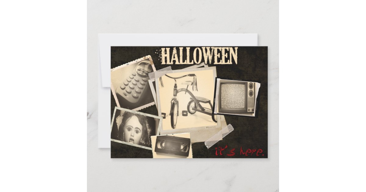 Horror Movie Staples Halloween Party Invitations Zazzle