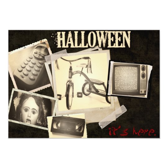 Horror Movie Staples Halloween Party Invitations