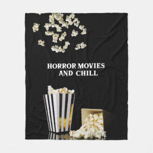 Horror Movies and Chill Fleece Goth Blanket