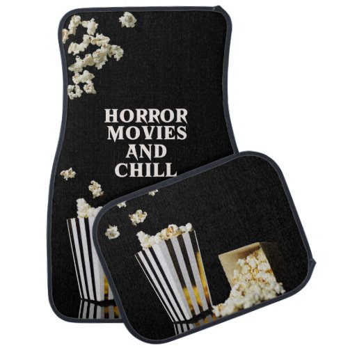 Horror Movies and Chill  Goth Car Floor Mats