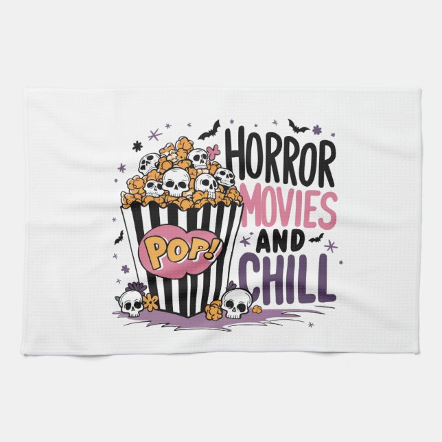 HORROR MOVIES AND CHILL KITCHEN TOWEL (Horizontal)